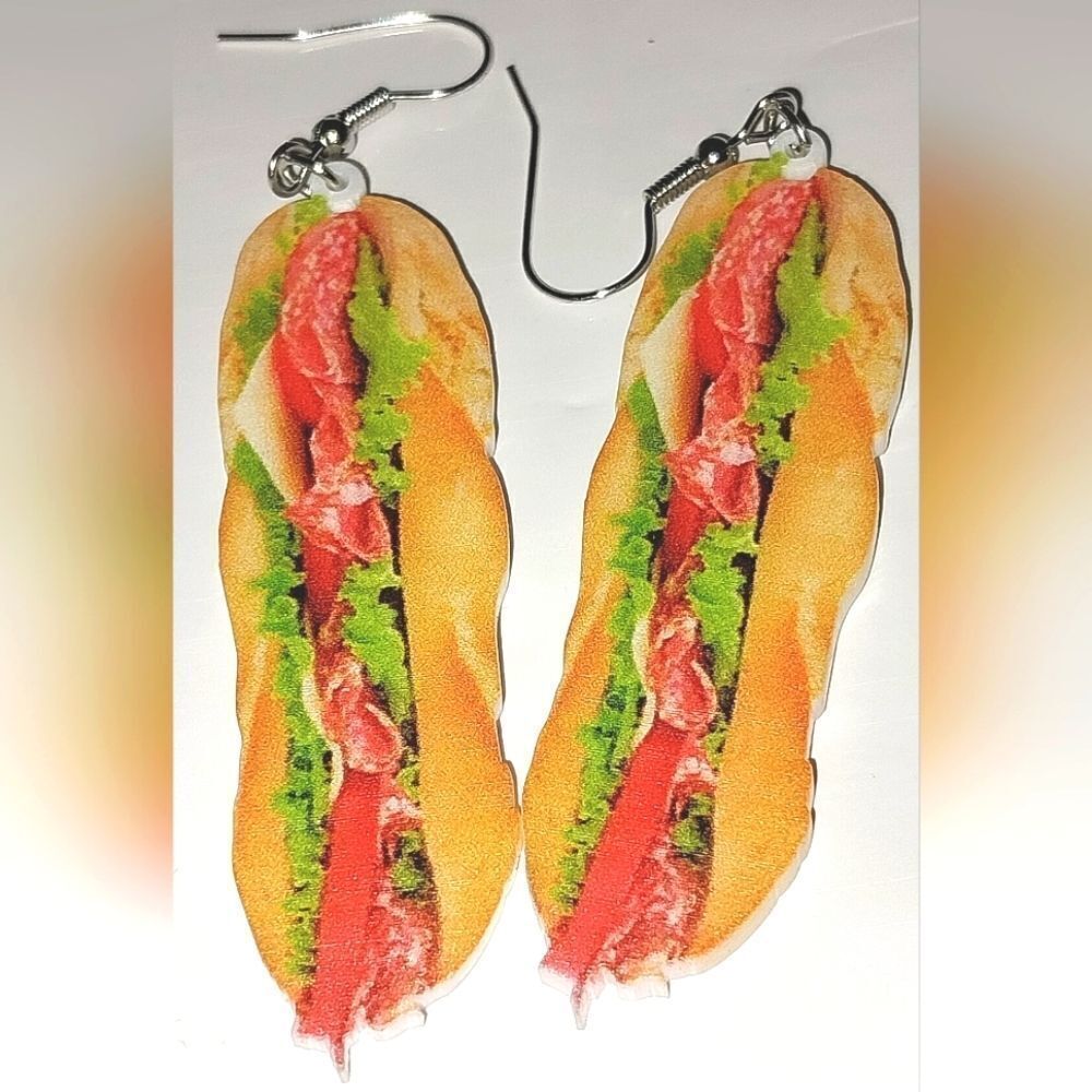 Fun dangling acrylic 5D pendant earrings For Adults